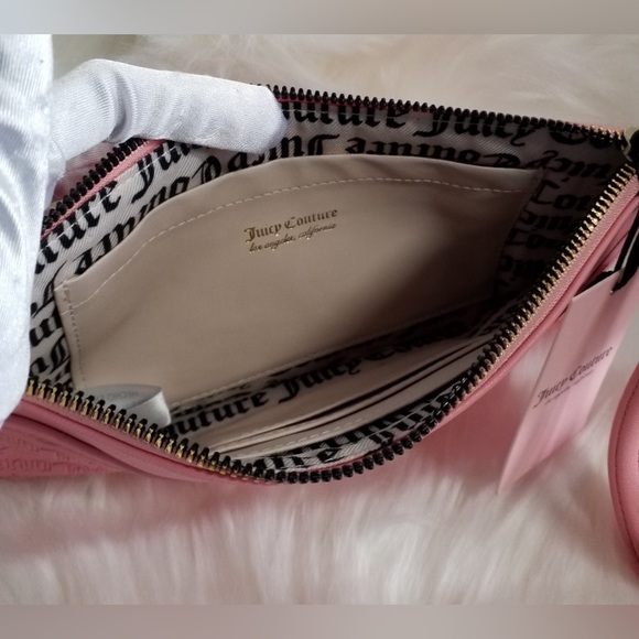 NWT Juicy Couture Shout it Out Wristlet Deboss Logo Pink Icing - Picture 6 of 6